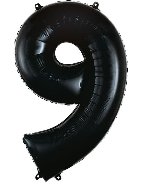 34in Anagram Black Number 9 Balloon - Joker Party Supply