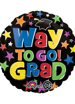 28in Anagram Way To Go! GRAD Balloon - Joker Party Supply