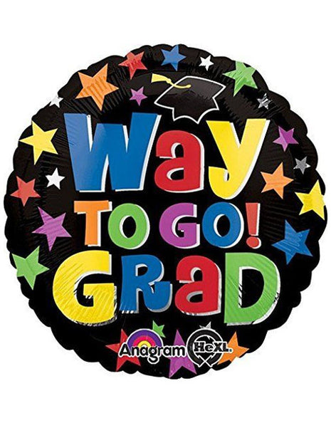 28in Anagram Way To Go! GRAD Balloon - Joker Party Supply
