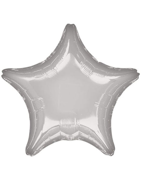 Globo de estrella plateada con anagrama de 18 pulgadas