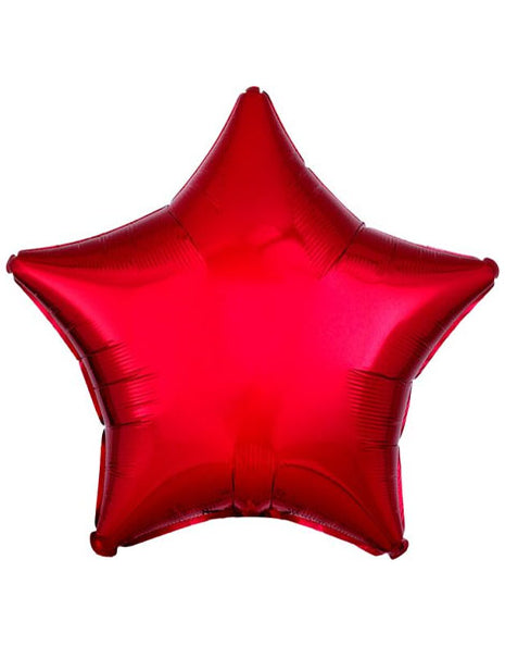 Globo de estrella roja con anagrama de 18 pulgadas