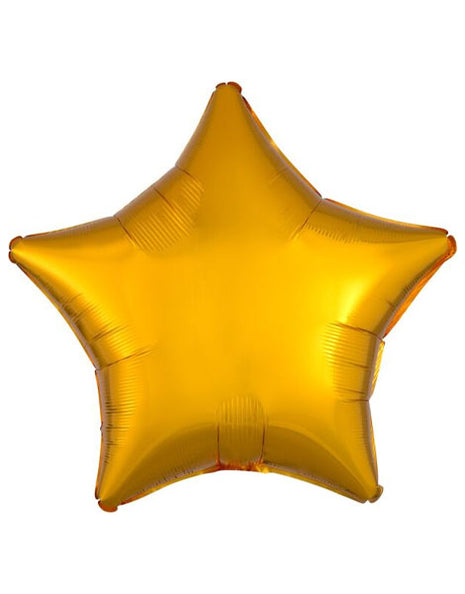 Globo de estrella dorada con anagrama de 18 pulgadas