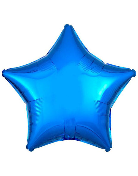 Globo de estrella azul con anagrama de 18 pulgadas