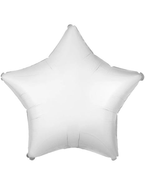 Globo de estrella blanca con anagrama de 18 pulgadas