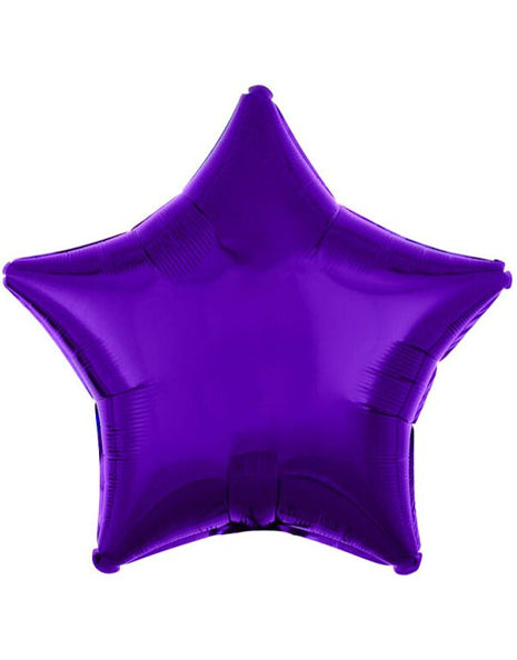 Globo con anagrama de estrella morada de 18 pulgadas