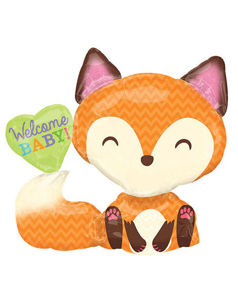 28in Anagram Welcome Baby Fox Balloon - Joker Party Supply