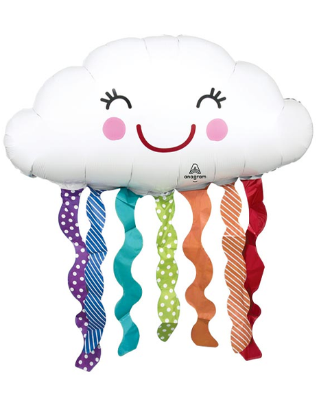 30in Anagram Rainbow Cloud Balloon - Joker Party Supply