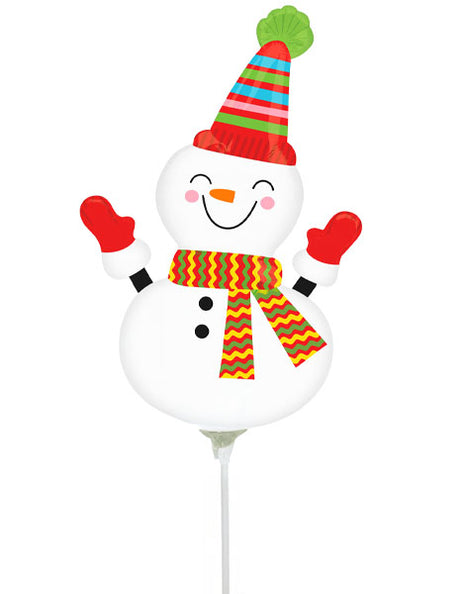 14in Anagram Smiley Snowman Balloon (Heat Seal Required)