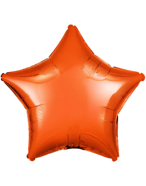 Globo de estrella naranja con anagrama de 18 pulgadas