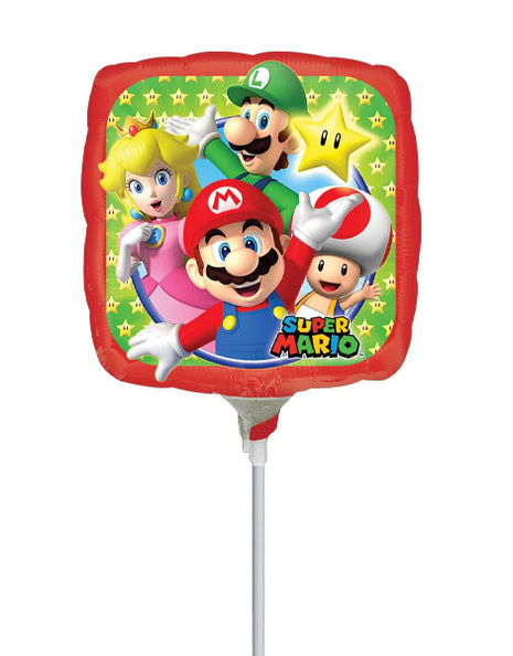 Globo de Super Mario Bros. con anagrama de 9 pulgadas (se requiere sellado térmico)