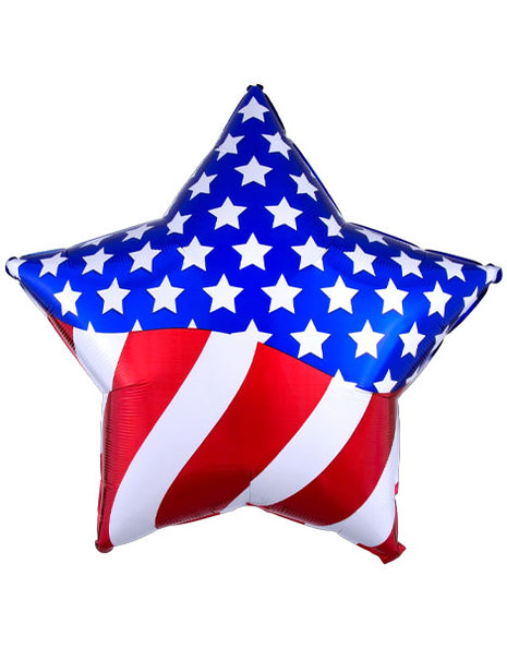 28in Anagram American Flag Star Balloon - Joker Party Supply