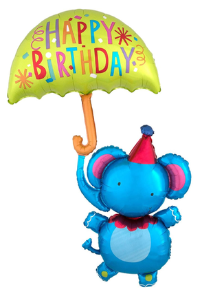 27in Anagram Happy Birthday Circus Elephant Balloon - Joker Party Supply