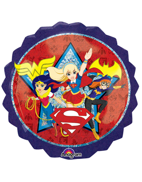 28in Anagram DC Super Hero Girls Holographic Balloon - Joker Party Supply