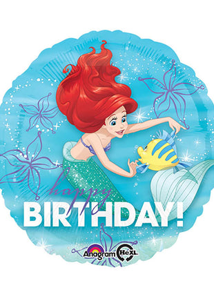 Globo de feliz cumpleaños con anagrama de Ariel de 18 pulgadas
