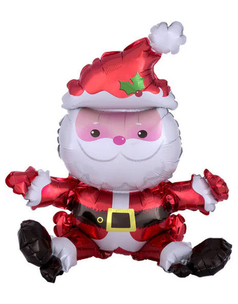 21in Anagram Air-Filled Sitting Santa Balloon - Joker Party Supply