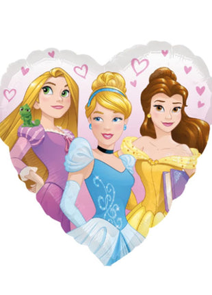 Globo de corazón con anagrama de princesas Disney de 18 pulgadas