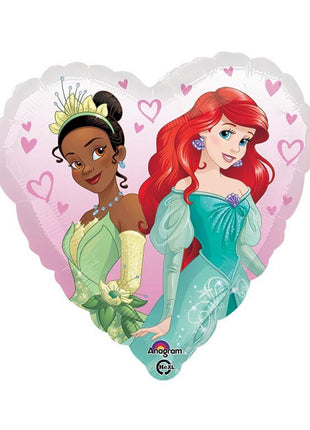 Globo de corazón con anagrama de princesas Disney de 18 pulgadas