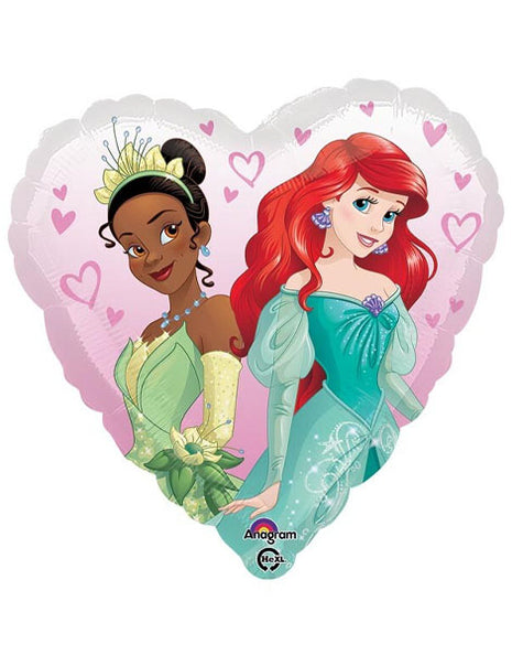 Globo de corazón con anagrama de princesas Disney de 18 pulgadas