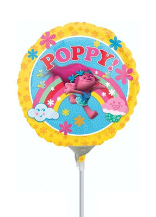 Globo de 9 pulgadas con anagrama de Poppy Trolls (se requiere sellado térmico)