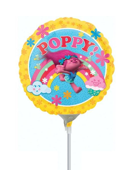 Globo de 9 pulgadas con anagrama de Poppy Trolls (se requiere sellado térmico)