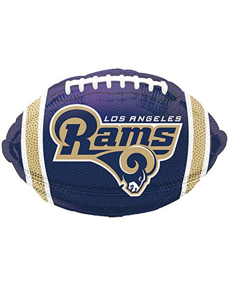 Globo de fútbol americano de los Rams de Los Ángeles con anagrama de 18 pulgadas