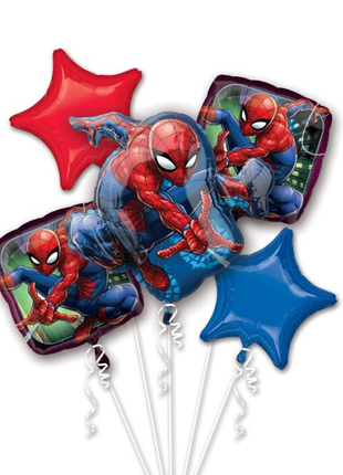 Anagram Spider-Man Webbed Wonder Bouquet Balloons 5pc - Joker Party Supply