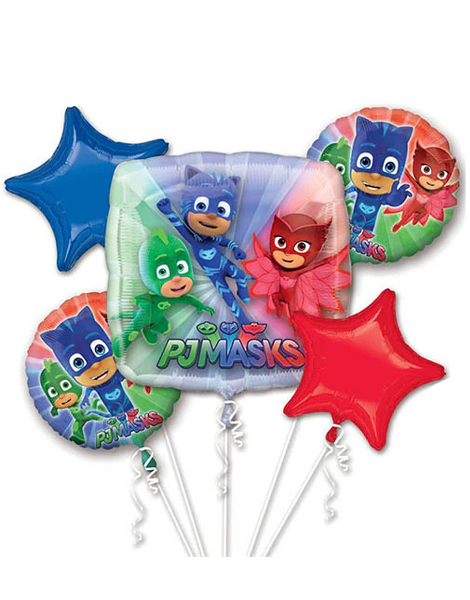 Anagram PJ Mask Bouquet Balloons 5pc - Joker Party Supply