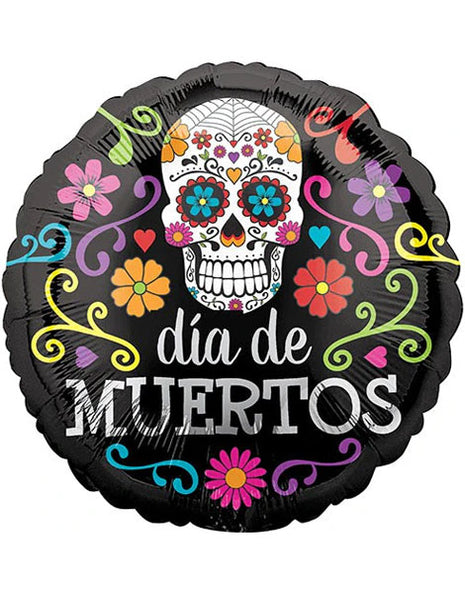 18in Anagram Colorful Dia De Muertos Balloon