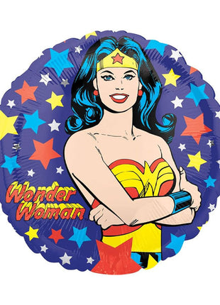 Globo de la Mujer Maravilla con anagrama de 18 pulgadas