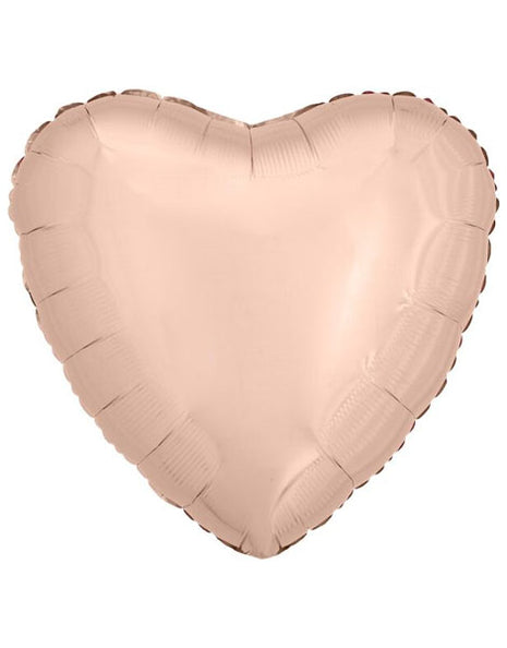 Globo con forma de corazón de oro rosa con anagrama de 18 pulgadas