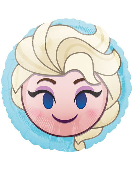 Globo emoji de Elsa de Frozen con anagrama de 18 pulgadas