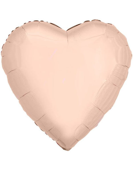 Globo gigante con forma de corazón en oro rosa con anagrama de 28 pulgadas