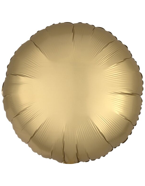 18in Anagram Satin Gold Sateen Round Balloon