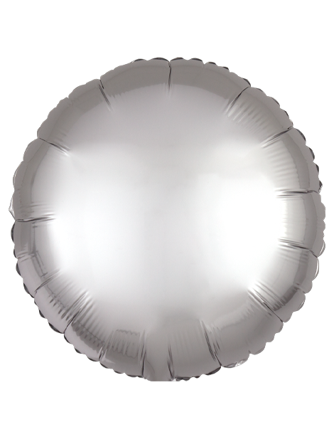 18in Anagram Satin Platinum Round Balloon