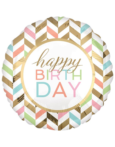 28in Anagram Birthday Pastel Celebration Balloon - Joker Party Supply