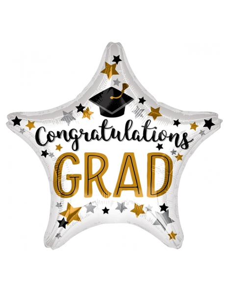 Globo de estrella con anagrama de 28 pulgadas "Felicitaciones al graduado"