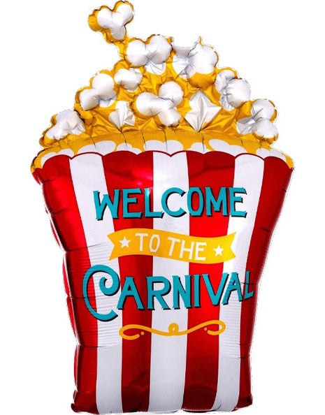 29in Anagram Welcome to the Carnival Popcorn Balloon - Joker Party Supply