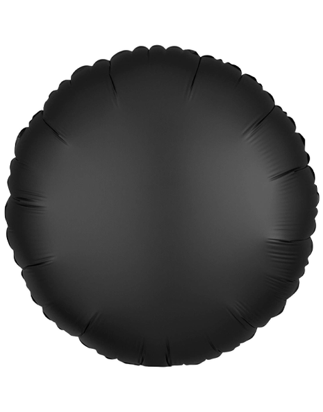 Globo redondo de satén ónix con anagrama de 18 pulgadas