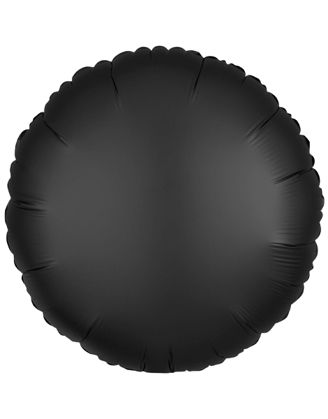 18in Anagram Satin Onyx Round Balloon