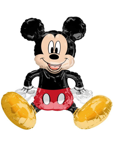 Globo de Mickey Mouse sentado con anagrama de 18 pulgadas