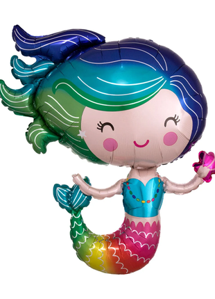 30in Anagram Colorful Mermaid Balloon - Joker Party Supply