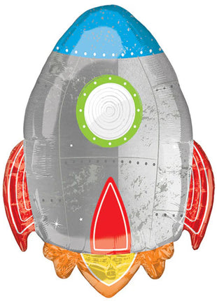 Globo de nave espacial de cumpleaños con anagrama de 29 pulgadas