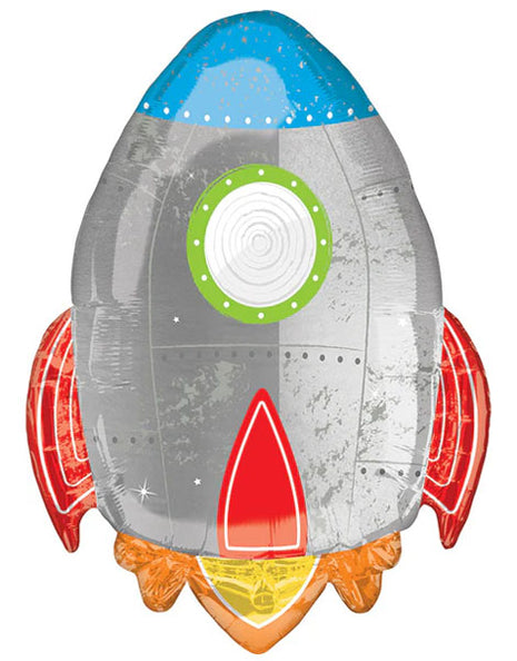 Globo de nave espacial de cumpleaños con anagrama de 29 pulgadas
