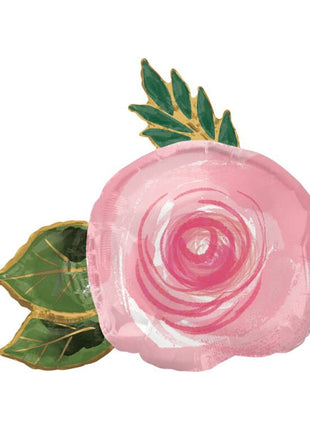 30in Anagram Bright Pink Rose Balloon - Joker Party Supply