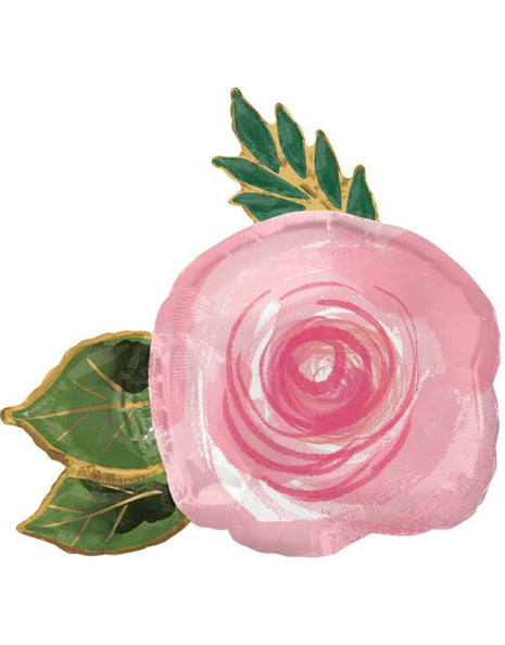 30in Anagram Bright Pink Rose Balloon - Joker Party Supply