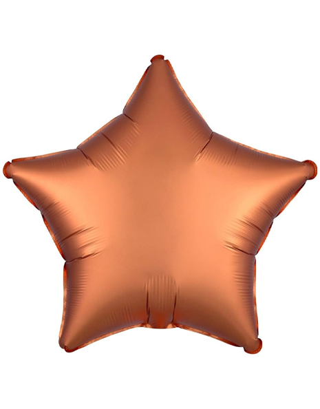 Globo de estrella ámbar satinado con anagrama de 18 pulgadas