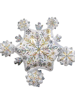32in Anagram Holographic Shining Snowflake Cluster Balloon - Joker Party Supply