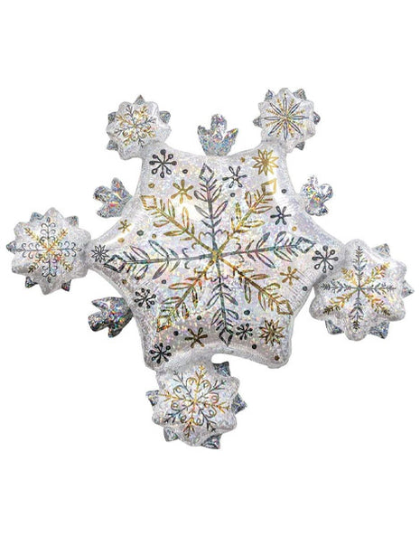 32in Anagram Holographic Shining Snowflake Cluster Balloon - Joker Party Supply