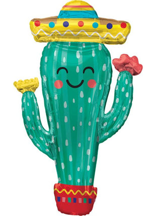 38in Anagram Fiesta Cactus Balloon - Joker Party Supply
