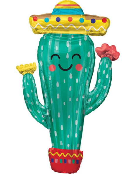 38in Anagram Fiesta Cactus Balloon - Joker Party Supply
